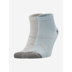 Носки OUTVENTURE Women`s Socks 2p, комплект, 2 пары, размер 35/38, серый/голубой
