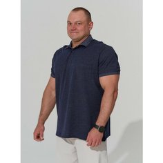 Поло MR. BIGMAN BIG SIZE, размер 62, темно-синий меланж