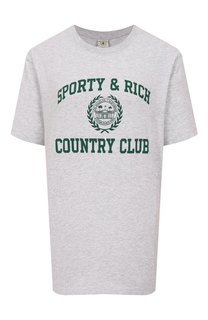 Хлопковая футболка Sporty and Rich