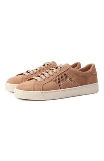 Замшевые кеды Santoni