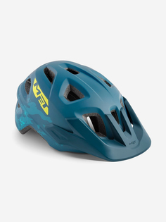 Велошлем подростковый Met Eldar MIPS, Petrol Blue Camo, OS, 2023 (3HM127CE00UNBL1), Синий