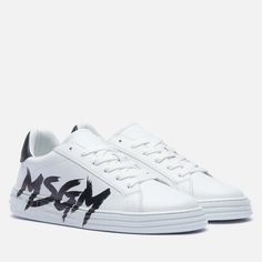Мужские кроссовки MSGM Iconic Brush Stroke Logo, цвет белый, размер 40 EU