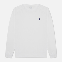 Мужской лонгслив Polo Ralph Lauren Custom Fit Embroidered Pony, цвет белый, размер S
