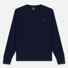 Мужской лонгслив Polo Ralph Lauren Custom Fit Embroidered Pony, цвет синий, размер S