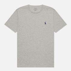 Мужская футболка Polo Ralph Lauren Custom Fit Crew Neck 26/1 Jersey, цвет серый, размер S
