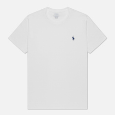 Мужская футболка Polo Ralph Lauren Custom Fit Crew Neck 26/1 Jersey, цвет белый, размер S