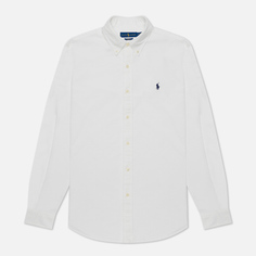 Мужская рубашка Polo Ralph Lauren Garment Dyed Oxford, цвет белый, размер S