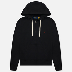 Мужская толстовка Polo Ralph Lauren Embroidered Polo Pony Full Zip Hoodie, цвет чёрный, размер S