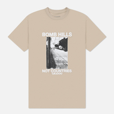 Мужская футболка GX1000 Bomb Hills Not Countries, цвет бежевый, размер M