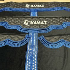 Комплект ламбрекенов КамАЗ экокожа со спальником Нет бренда