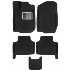 Коврики текстильные 3D Euromat для Mercedes ML (2005-2011), GL (2006-2012) / 3Д Евромат Мерседес W164 X164, с металлическим подпятником, черные