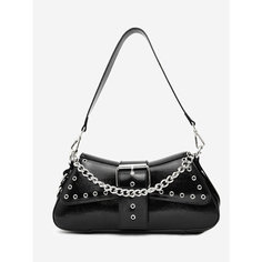 Сумка багет Lera Nena, фактура зернистая, black