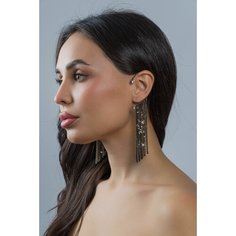 Серьги каффы, черный Бантами