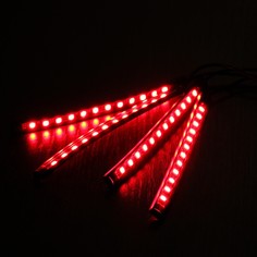 Подсветка салона 9 led-5050, 14 см, пульт, светомузыка, мультисвет rgb, 4 шт No Brand