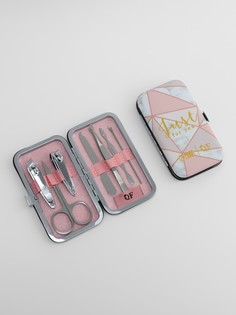 Набор маникюрный just for you, 7 предметов, в футляре, розовый QF