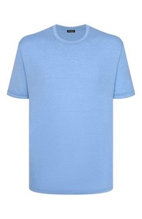 Футболка из шелка и хлопка Kiton