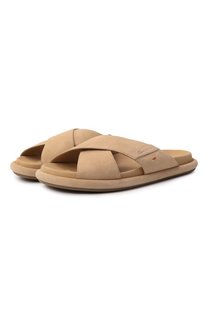 Замшевые шлепанцы Santoni