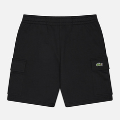 Мужские шорты Lacoste Cotton Fleece Cargo, цвет чёрный, размер S