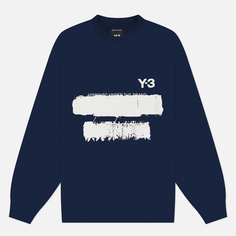 Мужская толстовка Y-3 Graphic Noise Crew, цвет синий, размер S