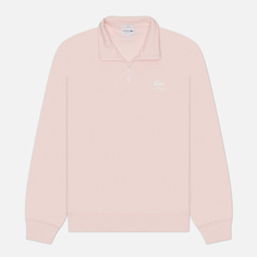 Мужская толстовка Lacoste High Neck Zip-Up Print, цвет розовый, размер S