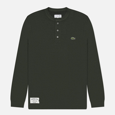 Мужской лонгслив Lacoste Waffle Knit, цвет оливковый, размер M