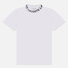 Мужская футболка Lacoste Branded Pique, цвет белый, размер S