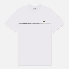 Мужская футболка Lacoste Trim Cotton Jersey, цвет белый, размер S