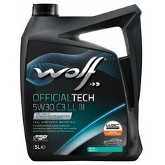 Синтетическое моторное масло Wolf Officialtech 5W30 C3 LL III, 5 л, 1 шт.