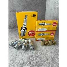 Свечи зажигания NGK 6350. BR7HS10. Комплект 4 штуки. Лодочные моторы , снегоуборочные машины / Снегоходы 1098/6350