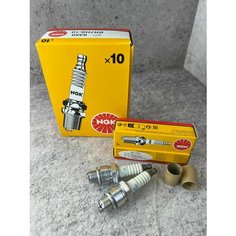 2 штуки. Свеча зажигания NGK 6350. BR7HS10. Лодочные моторы , снегоуборочные машины / Снегоходы 1098/6350