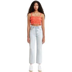 Джинсы скинни Levis Women Ribcage Straight Ankle Jeans, размер W28/L27, голубой Levis®