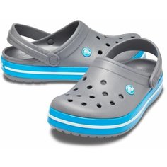 Сабо Crocs Crocband Clog, размер M6/W8 US, серый/синий