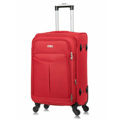 Чемодан Lcase Amsterdam, 63 л, размер M, красный