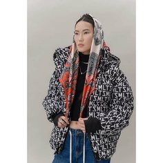 Платок Русские в моде by Nina Ruchkina искусство для женщин,90х90 см, красный