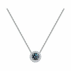 Колье Diamant, белое золото, 585 проба, александрит синтетический, длина 42 см., золото