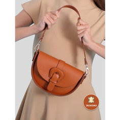 Сумка седло OVONZO, фактура гладкая, коричневый