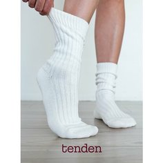 Носки TENDEN, комплект, 2 пары, размер 36-39, белый/черный