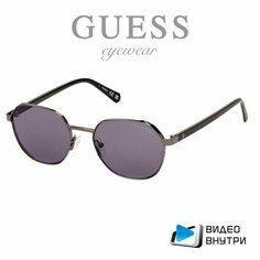 Солнцезащитные очки GUESS, черный, серебряный