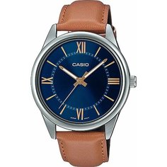 Наручные часы CASIO, коричневый, синий, серебряный
