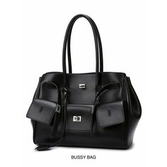 Сумка тоут , фактура матовая, гладкая, черный Bussy BAG