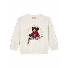 Джемпер GUESS OVERSIZE LS ACTIVE TOP, размер 10, , кремовый/белый