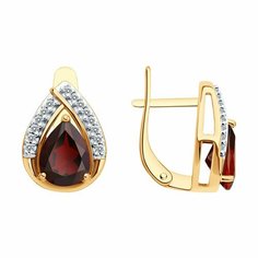 Серьги SOKOLOV, серебро, 925 проба, золочение