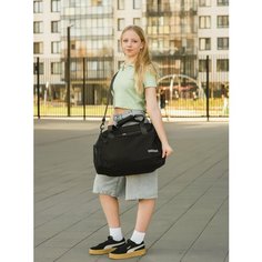 Сумка спортивная MICHAO, 30 л, 23х27х50 см, ручная кладь, черный
