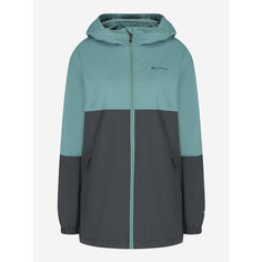 Ветровка OUTVENTURE Womens Hiking Fleece Lined Windbreaker, размер 42, зеленый/серый