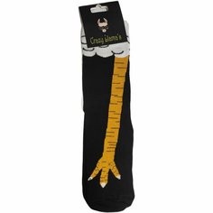 Носки Crazy Llamas носки с принтом, crazy llamas, носки имитация куриных лап, размер 36-44, черный
