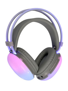 Наушники беспроводные, полноразмерные, mybit w-33, rgb подсветка, bluetooth 5.3, 800 мач, type-c, rgb подсветка, белые