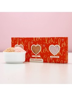 Подарочный набор косметики love, соль для ванны 3 х 100 г, чистое счастье