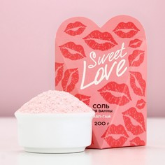 Соль для ванны чистое счастье sweet love, 200 г, аромат бабл-гама