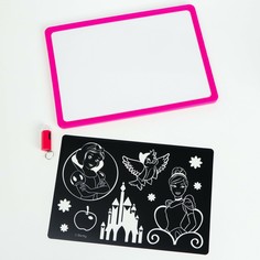 Набор для рисования в темноте, планшет а4, принцессы: ариель, золушка, рапунцель Disney