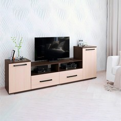 Тумба тв парус-2 2000x375x750, цвет венге / дуб молочный No Brand